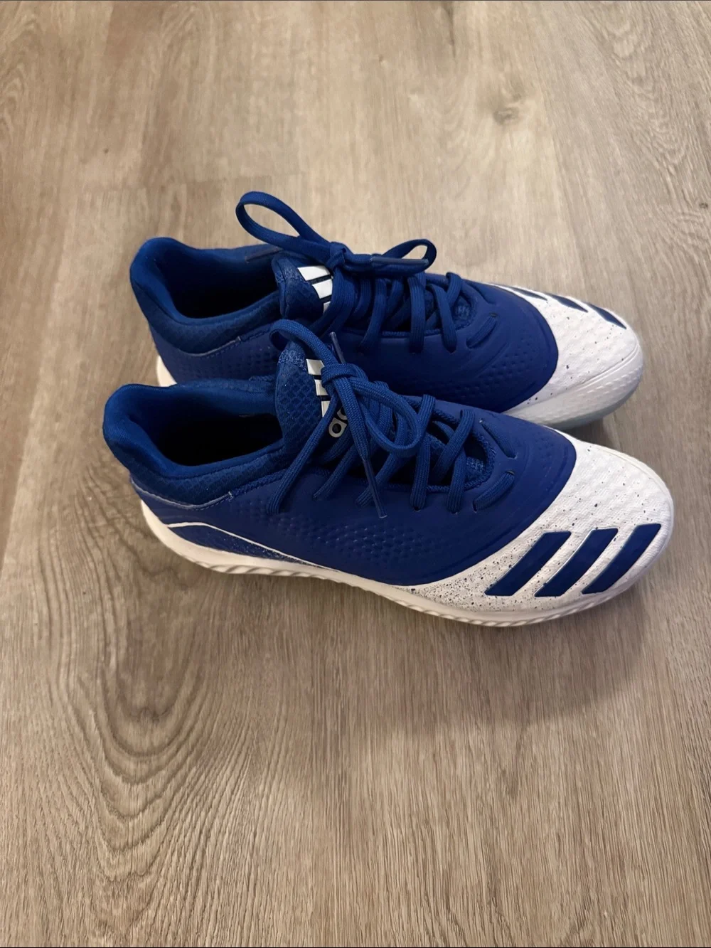 adidas bounce Royal Blue and White cleats